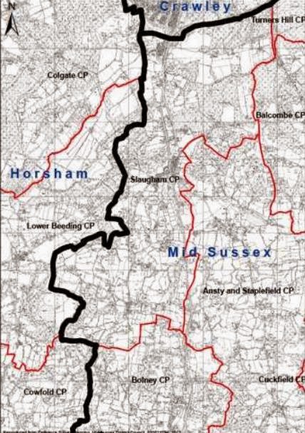 Map of Slaugham Parish